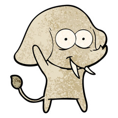 happy cartoon elephant