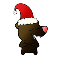 cartoon christmas bear
