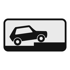 Car icon. Flat illustration of car vector icon for web