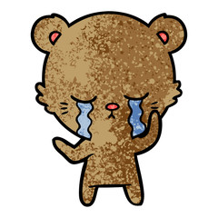 crying cartoon bear