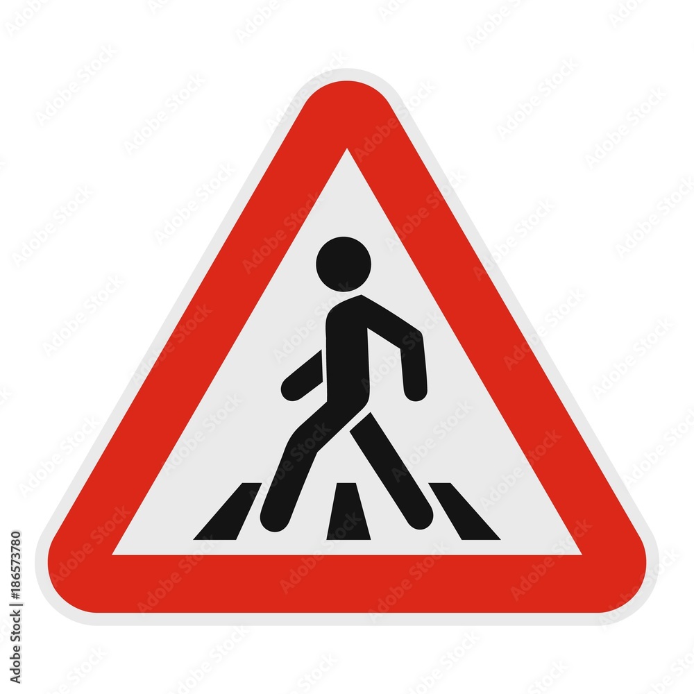 Wall mural crosswalk icon. flat illustration of crosswalk vector icon for web.