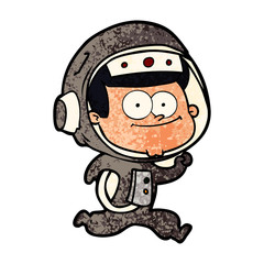 happy astronaut cartoon