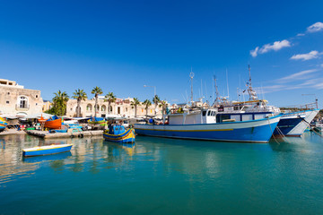 Port in Marsaxlokk on Malta