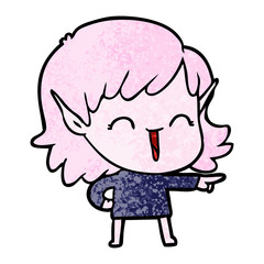 cartoon elf girl