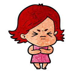 cartoon angry girl