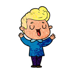 happy cartoon man