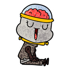 happy cartoon robot