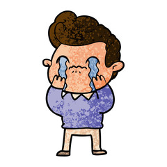 cartoon man crying