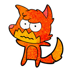 cartoon annoyed fox