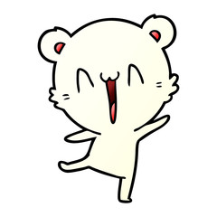 happy polar bear cartoon
