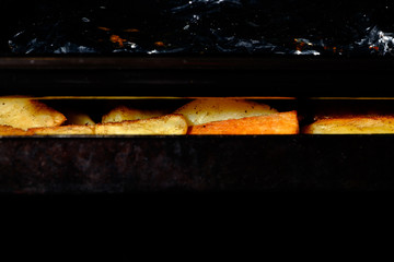 baked potato on baking tray