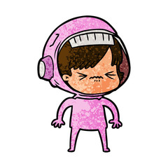 angry cartoon space girl