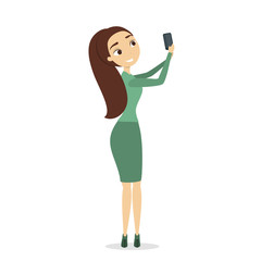 Woman making selfie.