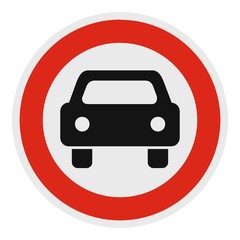 No mechanical vehicle icon. Flat illustration of no mechanical vehicle vector icon for web.