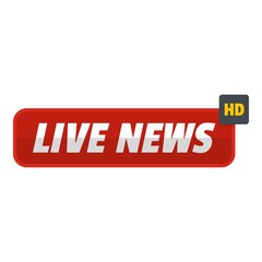 Obraz premium Live news icon. Flat illustration of live news vector icon for web.