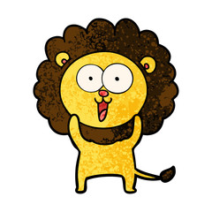 happy cartoon lion