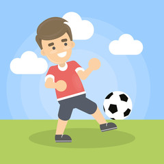 Man playing in the park.