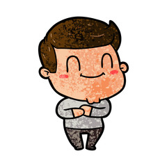 cartoon happy man