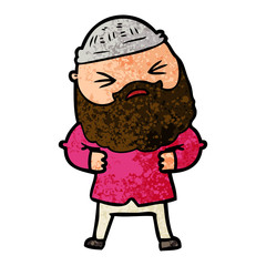 cartoon man with beard