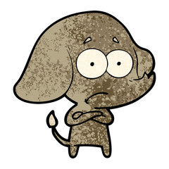 cartoon unsure elephant