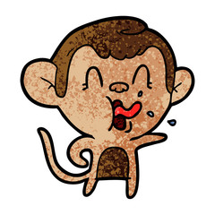 crazy cartoon monkey