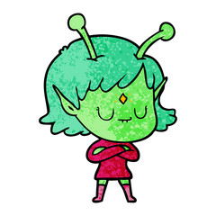 cartoon alien girl