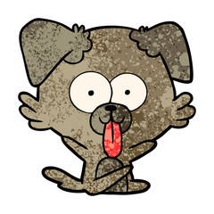 cartoon dog with tongue sticking out