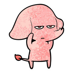 annoyed cartoon elephant