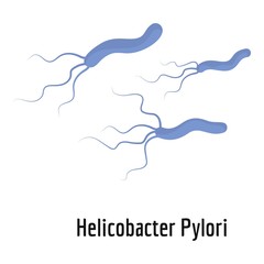 Helicobacter pylory icon. Cartoon illustration of helicobacter pylory vector icon for web.