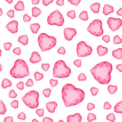 Vector seamless pattern hearts for valentine day