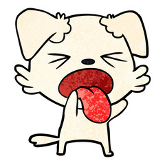 cartoon disgusted dog