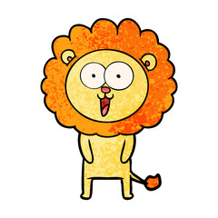 happy cartoon lion