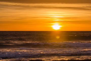 sunset above the Mediterranean Sea