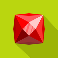 Square adamant icon. Flat illustration of square adamant vector icon for web.