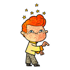 cartoon excited man