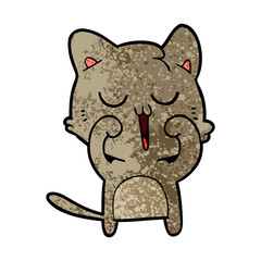 cartoon cat singing