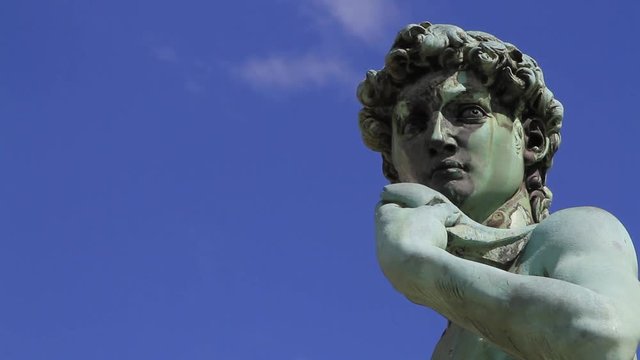 Copy of Michelangelos David at the outskirts of Florence