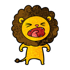 cartoon angry lion
