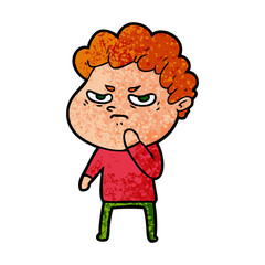 cartoon angry man