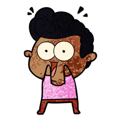cartoon excited man
