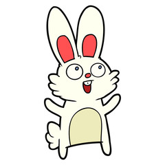 happy cartoon rabbit