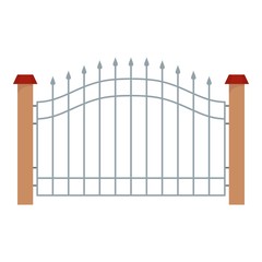 Park fence icon. Flat illustration of park fence vector icon for web.