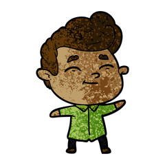 happy cartoon man