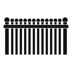 Fence with ball icon. Simple illustration of fence with ball vector icon for web.