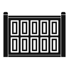 Concrete fence icon. Simple illustration of concrete fence vector icon for web.