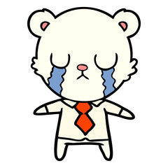 sad little polar bear cartoon