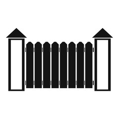 Fence with turret icon. Simple illustration of fence with turret vector icon for web.