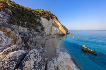 Fototapeta na wymiar little beach near Agios Nikitas. Lefkada, Greece