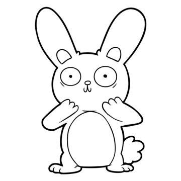 cartoon shocked rabbit