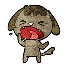 cute cartoon dog barking